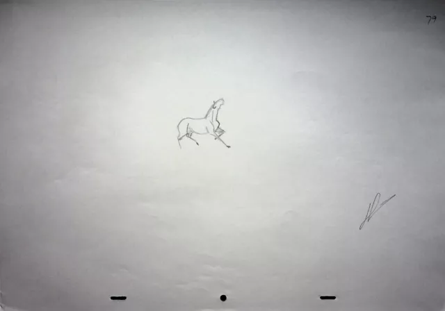 Spirit Stallion of the Cimarron Production SIGNED LEN SIMON Hand Drawn Art #NN