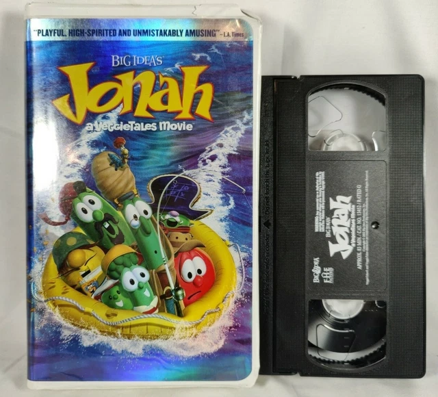 2002 VEGGIETALES &JONAH A VeggieTales Movie" Clamshell VHS Video Tape