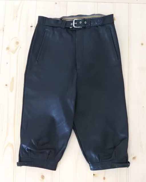 Pantaloni in pelle taglia 152 ginocchia tradizionali pantaloni da caccia scout pelle liscia C272