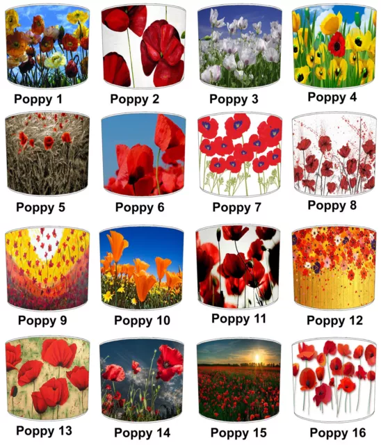 Mohn Poppy Lampshades Passt Ideal Zu Blumen Kissen Bettdecke Wandaufkleber