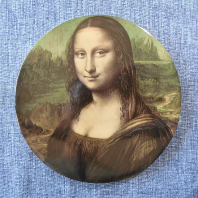 H & R Johnson Round Tile Trivet from ENGLAND Classical Painting Mona Lisa
