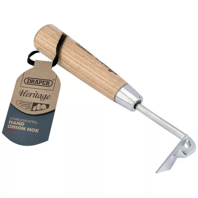 Draper 99029 Heritage Stainless Steel Onion Hoe With Ash Handle