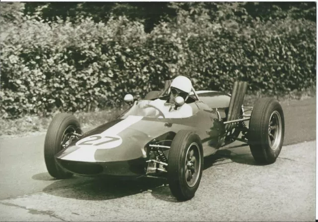 Gilby Brm Of Keith Greene Cornering German Gp Nurburgring 1962 B/W Photograph
