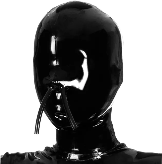 Latex Hood Full Cover Rubber Mask Experience Suffocation BDSM Fetish Cosplay