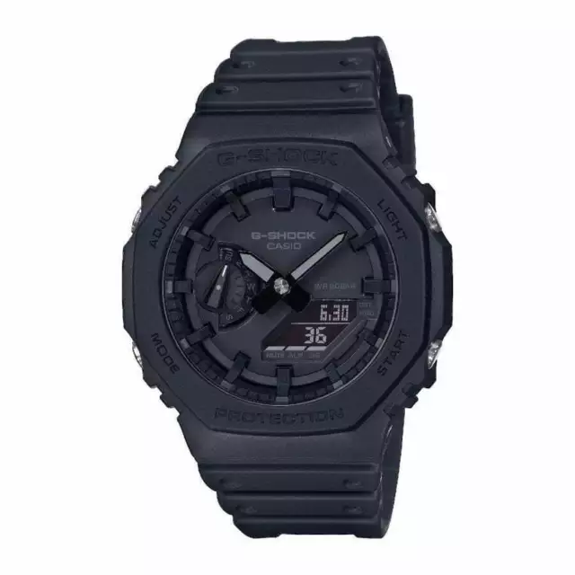 Casio G-Shock GA-2100-1A1ER Watch Uomo/Donna Dual Time Watch Sport NUOVO