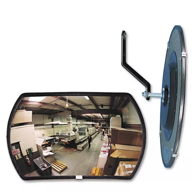 See All RR1218 Round Rectangular Glass Indoor Convex Security Mirror, 18" Length