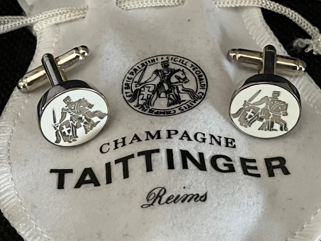Boutons De Manchette Décoratifs - Style "Tattinger" Bleu - Neuf Sans Emballage - Idée Cadeau Homme