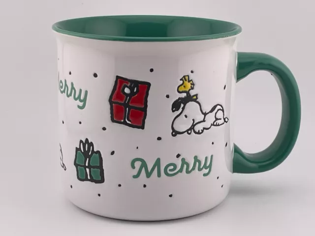 PEANUTS Snoopy/Woodstock Merry Christmas Holiday Large Coffee Mug/Cup 21 oz NWOT