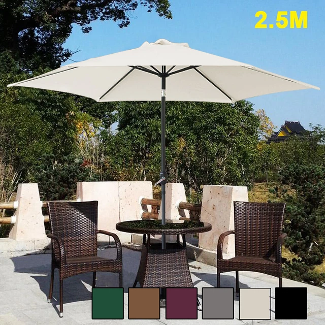 NEW GARDEN PARASOL UMBRELLA 160Cm In Cream From Asda 5.99