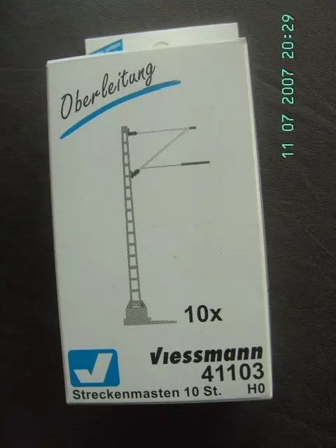 10 Viessmann 41103 catenary standard mast HO gauge