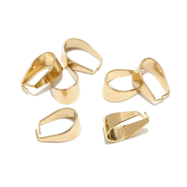 Grandes 20 PIEZAS Oro/Plata Acero Inoxidable Pellizco Clips Fianza Conectores Hallazgos