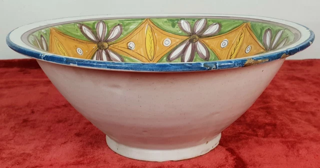 Assiette Creuse. Céramique Émaillée. Peint À La Main. Manises Xixème Siècle.