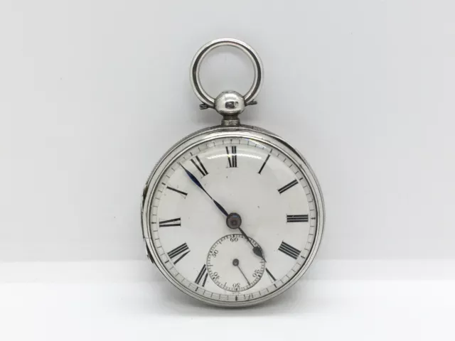 Antique Victorian solid sterling silver Cased Fusee Pocket Watch - for repair