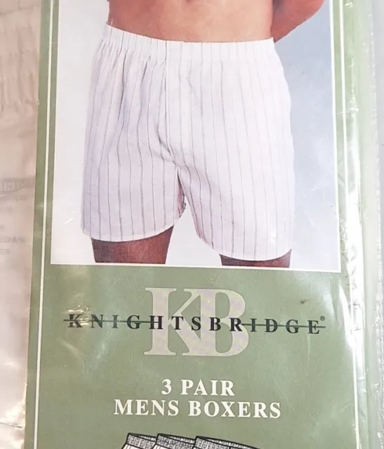 KNIGHTS BRIDGE NOS Vintage Kmart Medium 34-36 Boxer Shorts Underwear 3 Pair  Mens $27.99 - PicClick