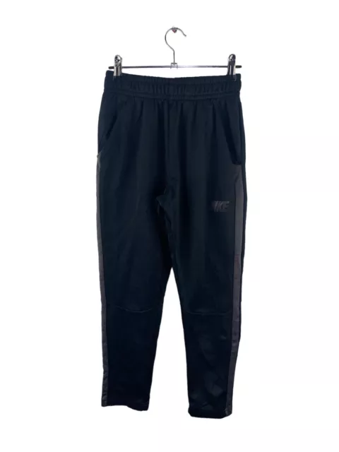VINTAGE Nike Dri Fit Logo Track Pants Boys Size L Black Elastic Waist Active