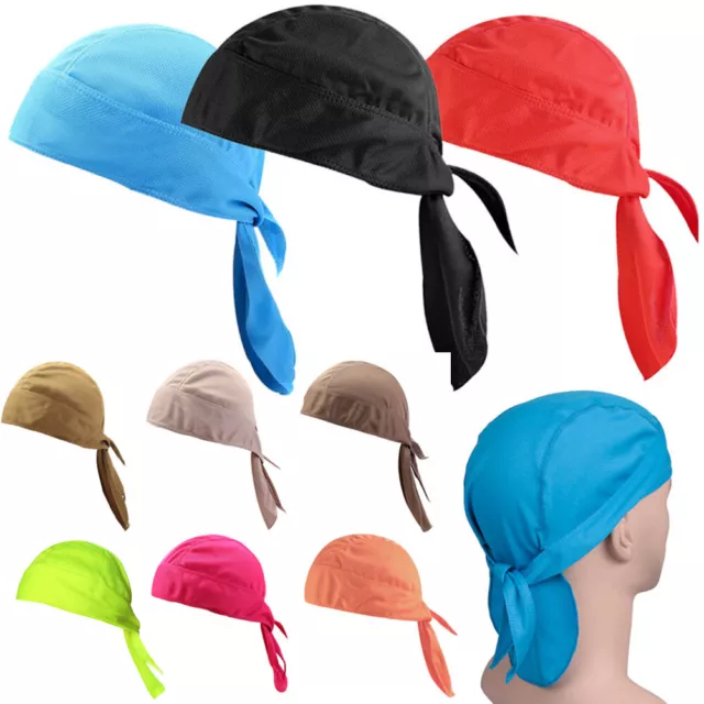 Durag Bandanna Cap Cyclisme Head Wraps Skull Cap Foulards Casquettes Moto R