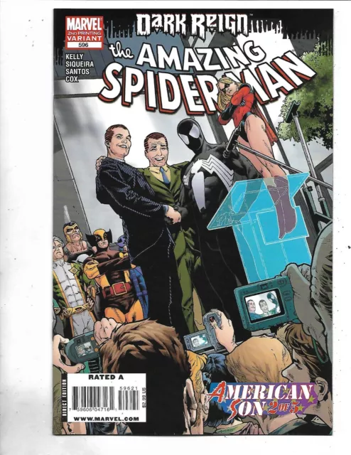 Amazing Spider-Man #596 (variant 2nd printing) , 2009, 9.6-9.8, NM++, Stan Lee