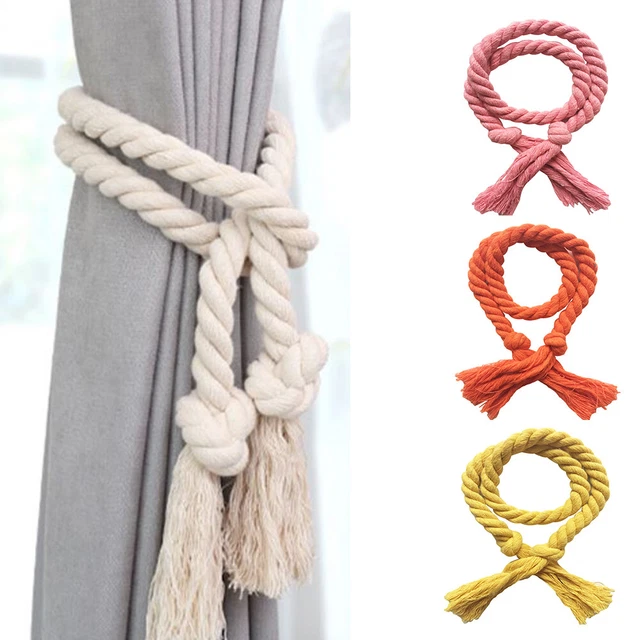 2Pcs Magnetic Curtain Tie Backs Tieback Buckle Holdbacks Clips Rope Home Decor 3