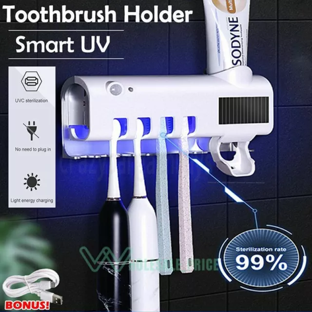 Dispensador automático de pasta de dientes con soportes para cepillos de dientes
