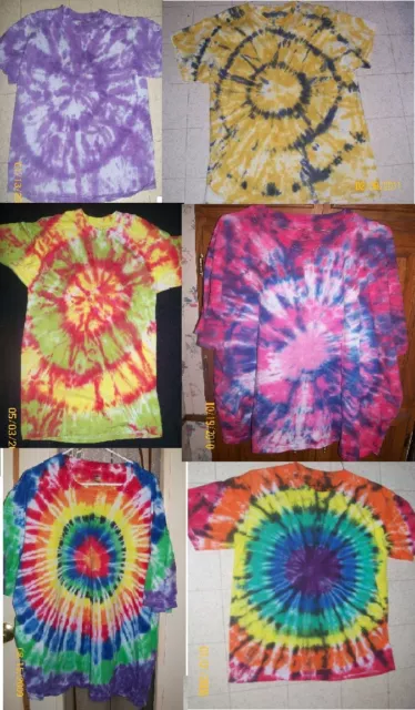 ADULT Handmade tie dye shirt - TRADITIONAL -BURST / BULLSEYE- you choose colors!