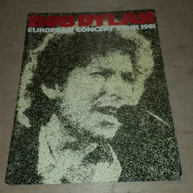 Bob Dylan European Concert Tour 1981 Programme Arena Merchandising