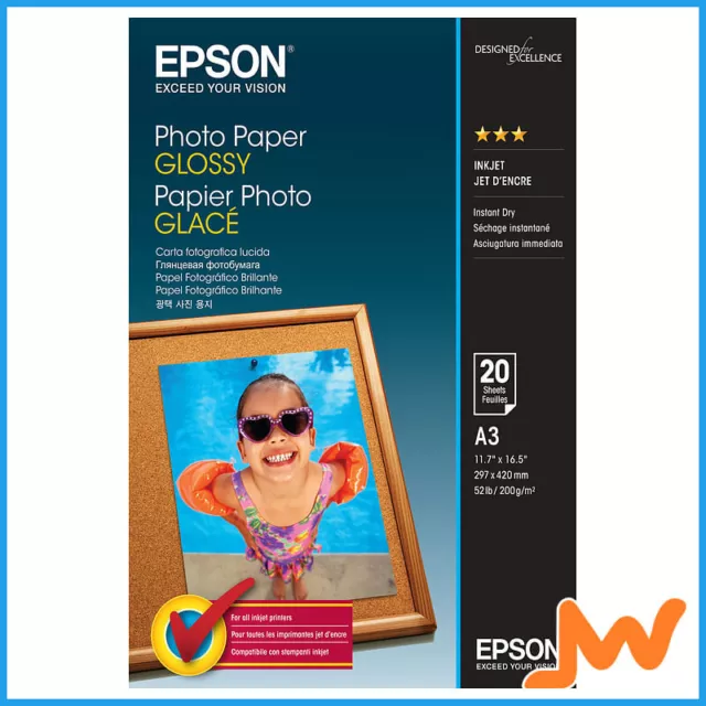 Epson Photo Paper Glossy - A3 20 sheets