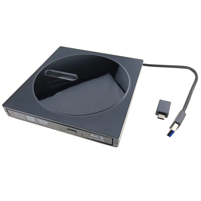 USB 3.0 Type C External Bluray BD-R Player Combo Laptop DVD CD RW Burner Drive
