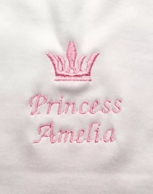 Personalised Baby Bib Embroidered  Name and Crow