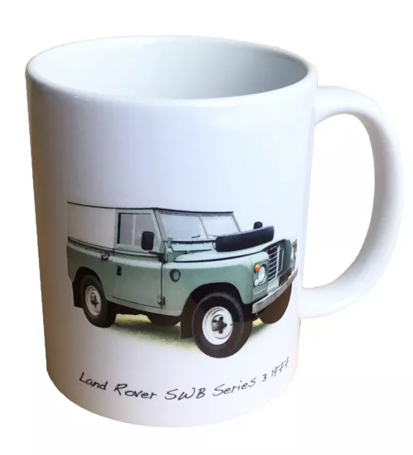 Land Rover Series 3 SWB 1977 - Coffee Mug - Gift for the Landy enthusiast