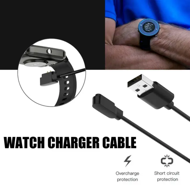 Lot of 2-Pin 2.84mm USB Data Charging Cable Magnetic Charger for Smart Watch US 2