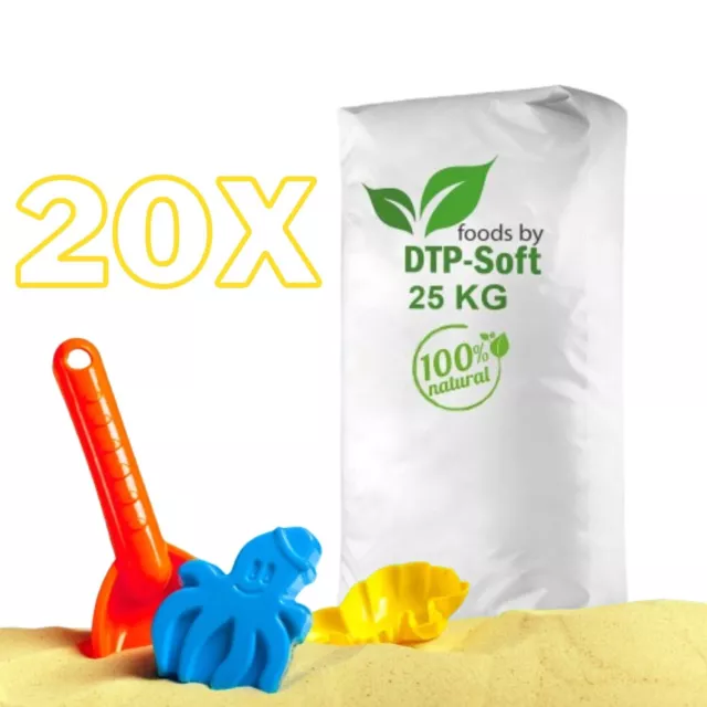 500kg Spielsand Quarzsand Sandkasten 0,1-0,4mm Dekosand Kinderspielsand 20x25kg