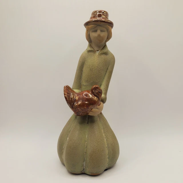 Vintage Studio Pottery Statue Figurine Thanksgiving Centerpiece Turkey Figurine