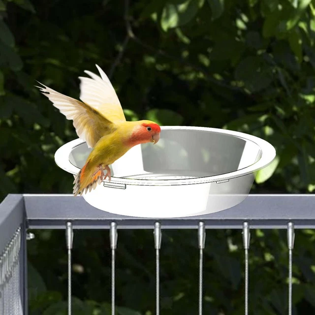 Mangeoire Pour Perroquets En Plastique Rouge - Forme Anti-gaspillage, Installation Facile - Pour Cage Oiseaux 12x8.5x6 Cm