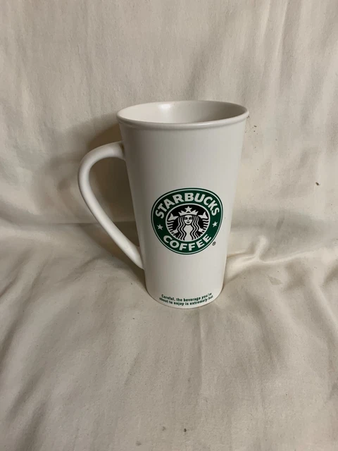 Starbucks Green Logo Venti 2007 20 fl oz White Ceramic Coffee Cup Mug 6.5" Tall