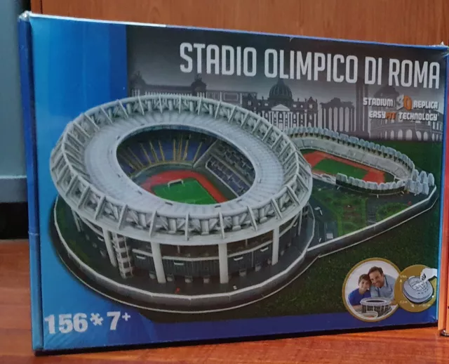 Ultimo Lazio E Roma Puzzle 3D Stadio Olimpico Marmi Originale Easyfit Technology