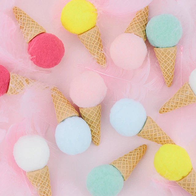 Photo Prop Transparent Multi-purpose Pompom Cone Decoration Adorable pompom