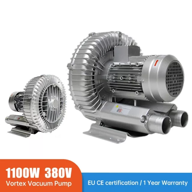 1100W High Pressure Vortex Vacuum Pump Industrial Dry Booster Fan 380V 25Kpa