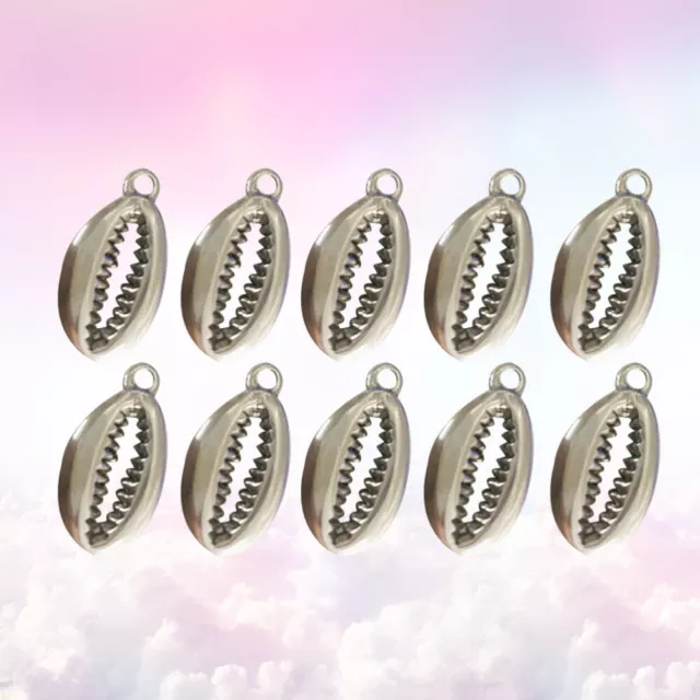 20 Pcs Seashell Teeth Ornaments DIY Jewelry Pendant Beach Charms Ocean