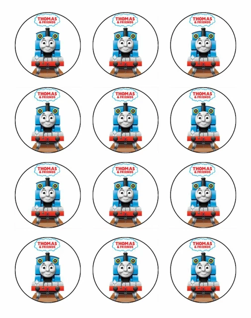 THOMAS THE TANK Engine Cupcake Toppers Edible Icing Image Cake