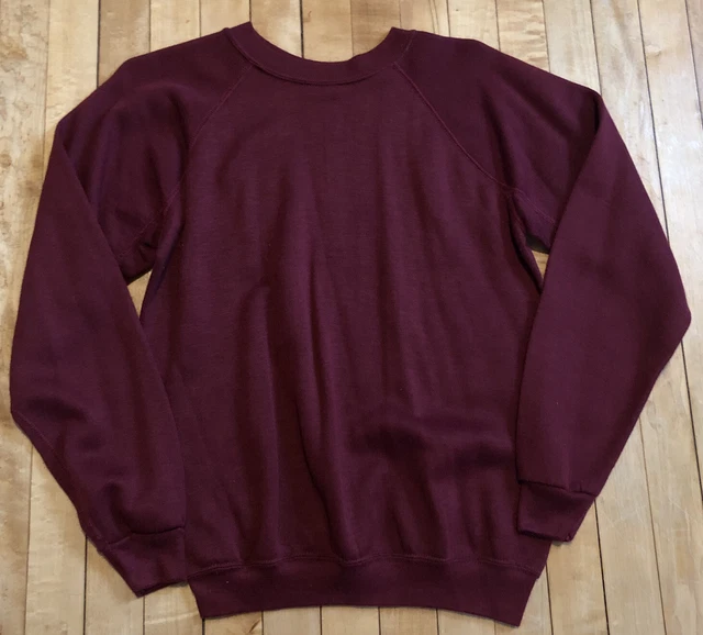 vtg 1960s sears kings road sweatshirt maroon med.(38-40) euc