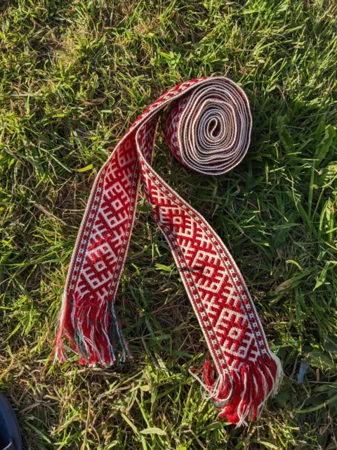 Cintura tessuta lana baltica lettone 3 m nastro tautiska vilnas josta, band, cintura popolare