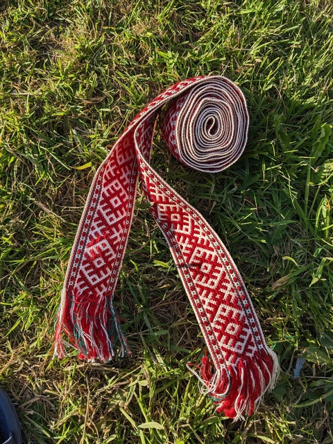 Cintura tessuta lana baltica lettone 3 m nastro tautiska vilnas josta, band, cintura popolare