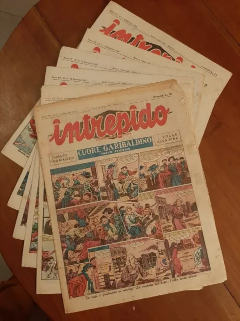 INTREPIDO Ed.Universo. Annata 1949 Lotto di 6. Sequenza 1-6 compresi. Ottimi