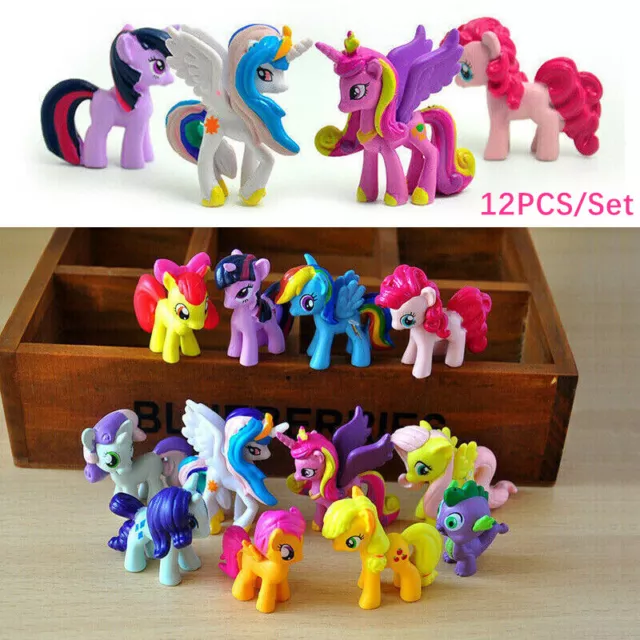 12Pcs/Set My Little Pony 2.2" Mini Model Action Figures Cake Decor Kids Toy Gift