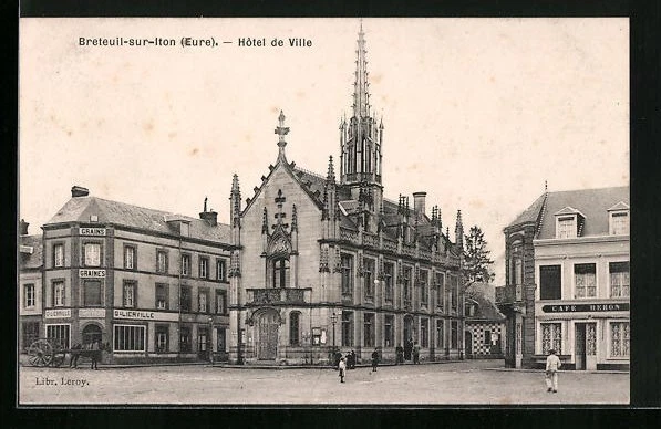 CPA Breteuil-sur-Iton, Hotel de Ville