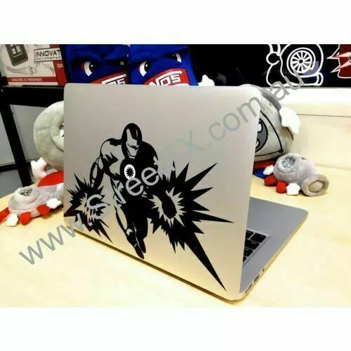 Laptop Iron Man Tony Stark Sticker Decal Apple Macbook Dell Laptop MSI Asus.