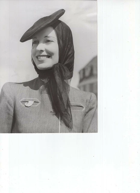 Valerie Hobson wearing hat and scarf VINTAGE Photo