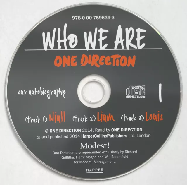 One Direction Who We Are Audio Book 2 x Cd Autobiography Read By 1D Ultra Rare! 3