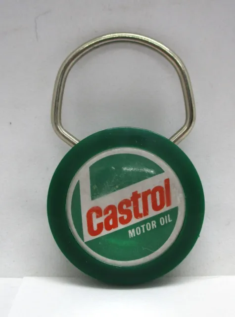 Vintage Castrol Motor Oil Keychain Key Ring Key Fob Advertising