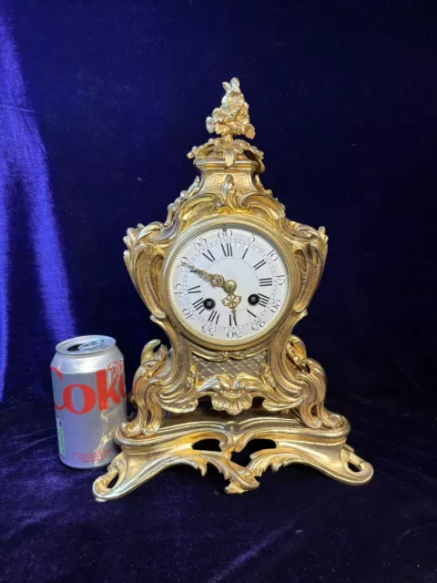 Antique French Gilt Bronze Mantle Clock
